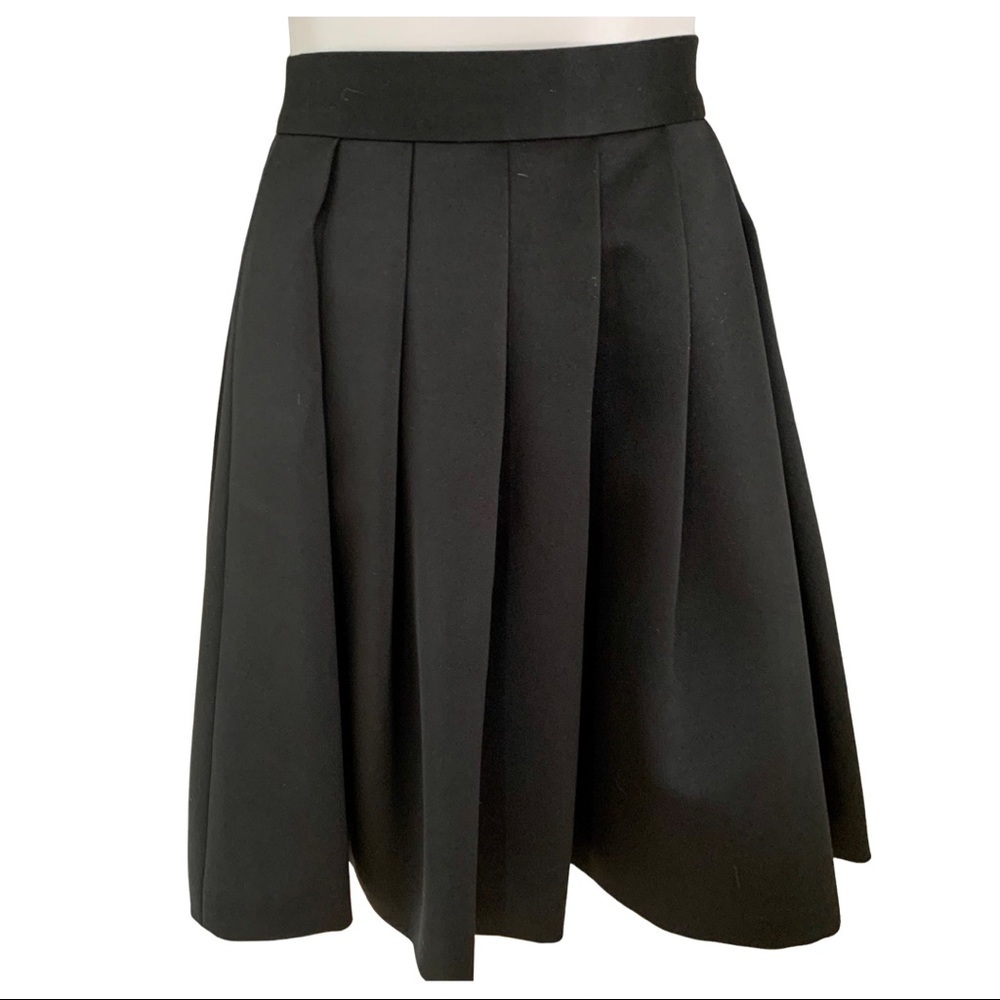 OLEG CASSINI Vintage Neiman Marcus Black Tie Black Satin Pleated Evening Skirt 6 - Picture 4 of 15